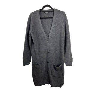 Aritzia Babaton Italian Merino Wool Grey Long Length Sweater Womens Size L